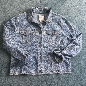Tommy Bahama Leopard Print Denim Jacket